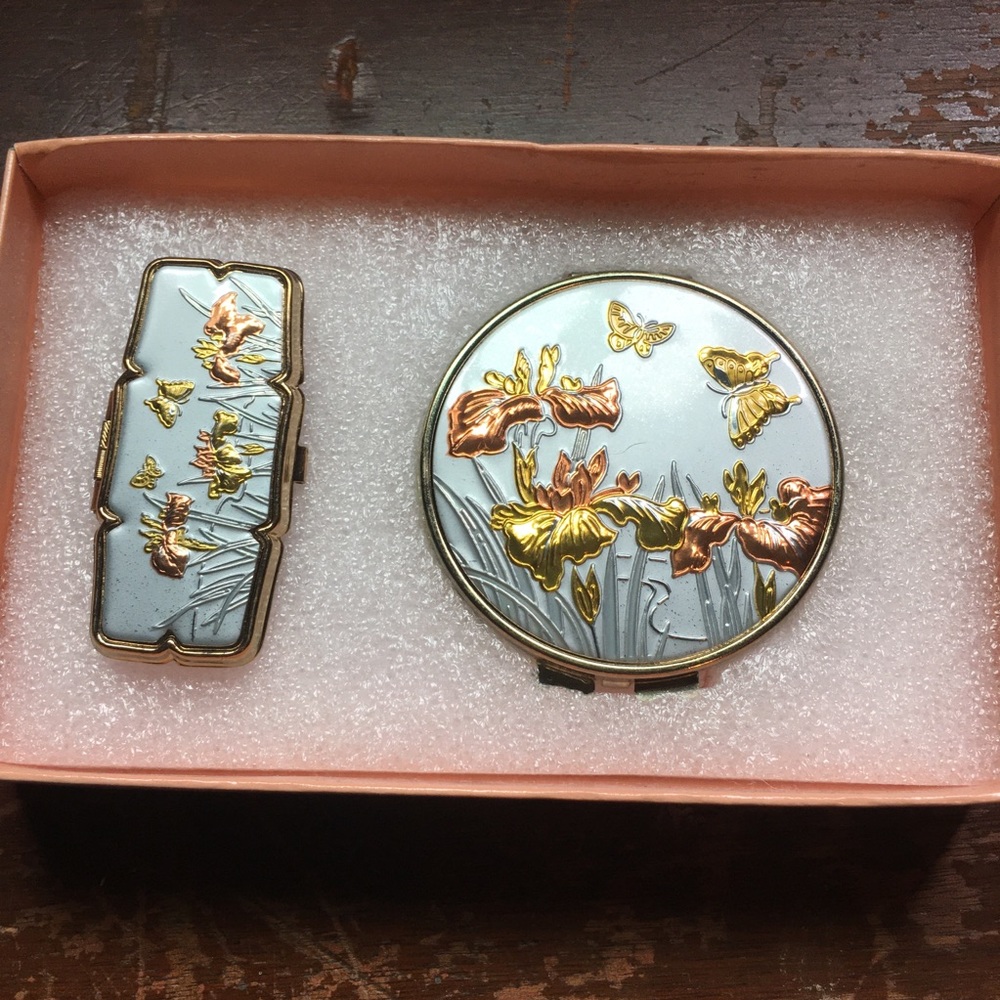 Sung Woo compact mirror and lipstick holder